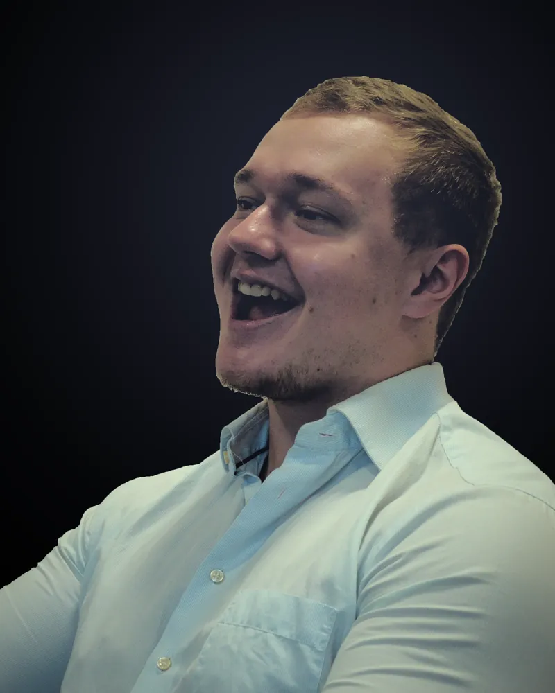 Tuomas Tiilikainen laughing